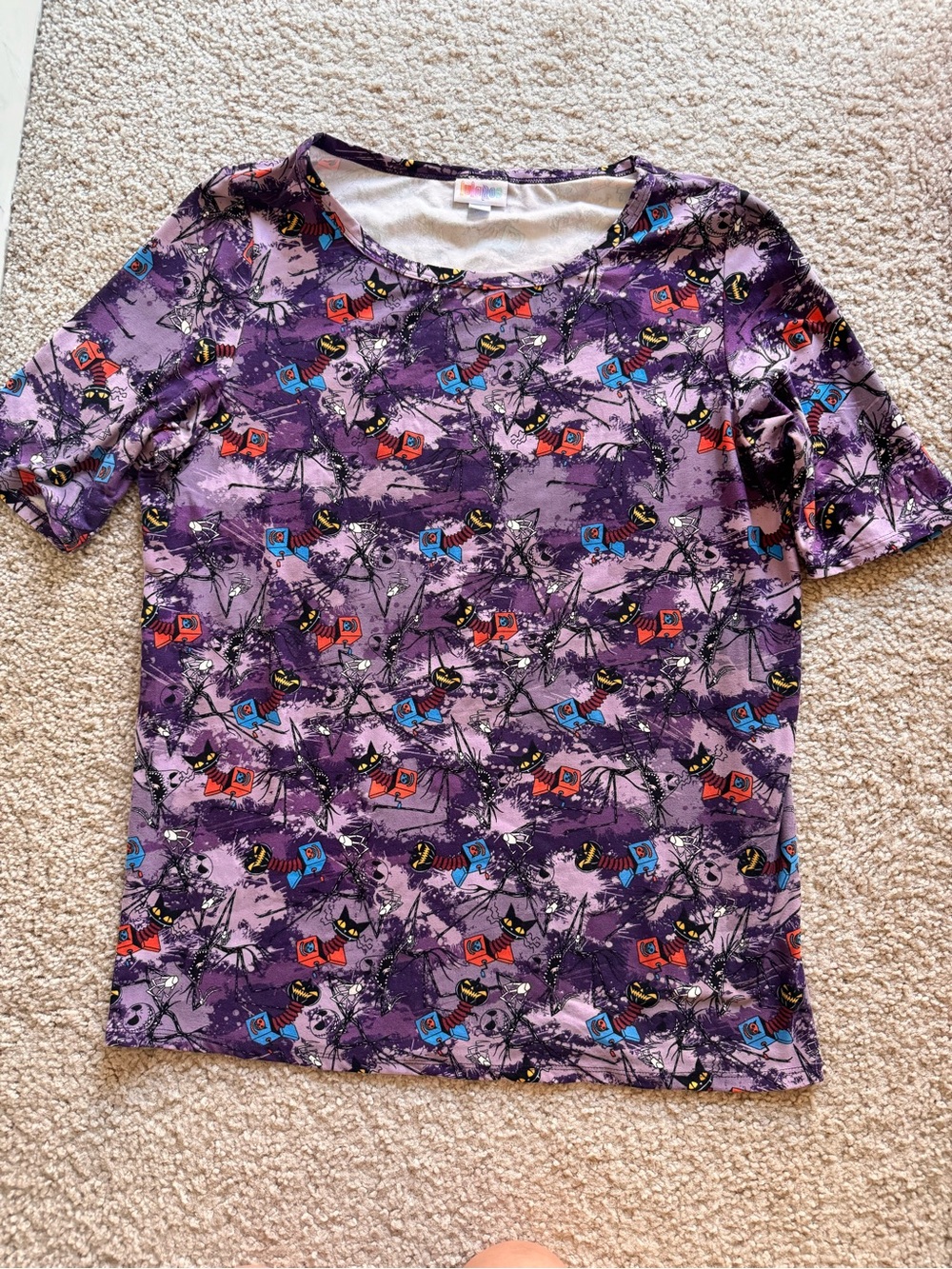 Purple Nightmare Before Christmas Graphic T-Shirt XL Lularoe